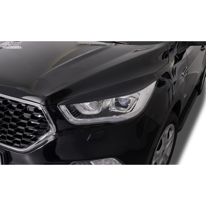 RDX Koplampspoilers  Ford Kuga II (DM2) Facelift 2016-2019 (ABS Glanzend Zwart)