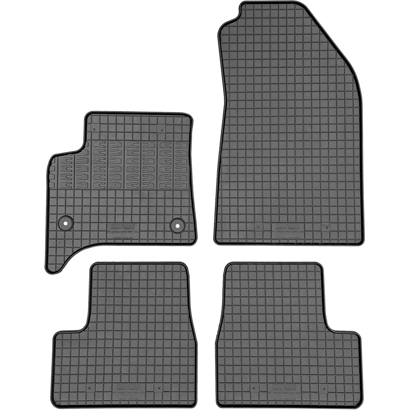 CIKCAR Rubber car mats set  Fiat Grande Panda MHEV 2025- (4-pieces + fixing system)