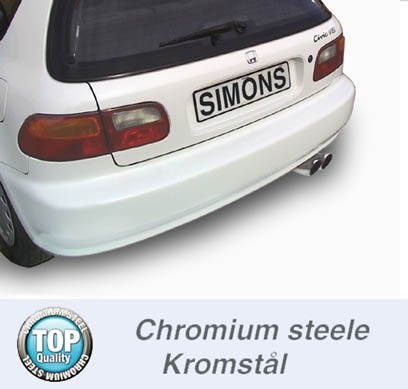 Simons Uitlaatsysteem af kat. Honda Civic V/VI 1992-2000