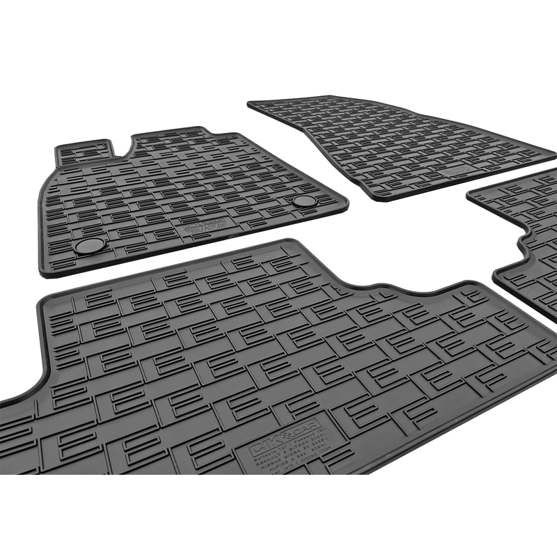 CIKCAR Rubber car mats set  Renault R5 E-Tech 2024- & Nissan Micra VI EV 2025- & Alpine A290 EV 2024- (4-pieces + fixing system)