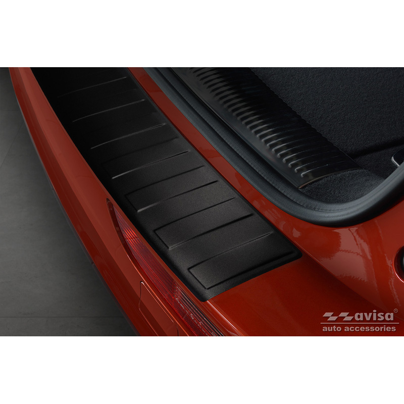 Matt Black Stainless Steel Rear bumper protector  Audi Q5 2008-2012 & 2012- 'Ribs'