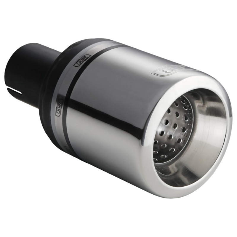 Ulter Sport Exhaust finisher - Round Ø100mm Big Rim - Length 120mm - Installation ->50mm - Inox