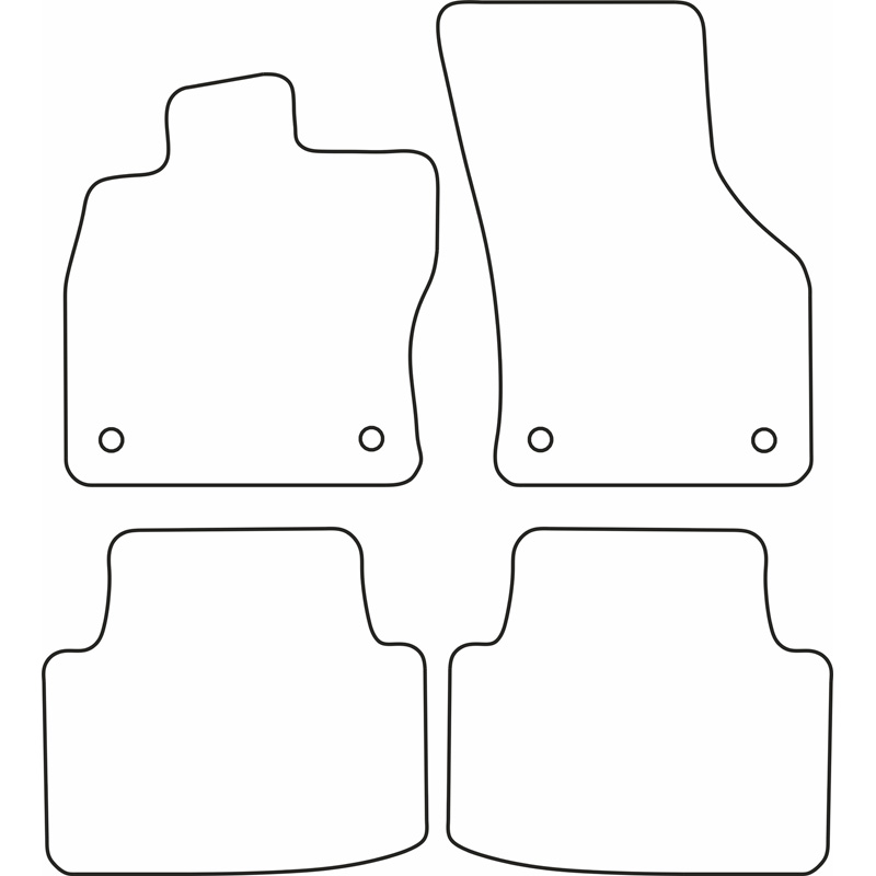 Set velour car mats  Volkswagen Passat 3G/B8 2014-