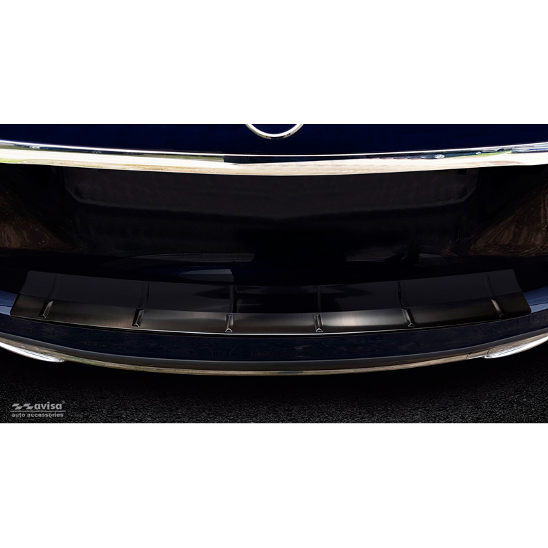 Black Stainless Steel Rear bumper protector  Mercedes GLE II W167 2019-2023 incl. 53 AMG 'Ribs'