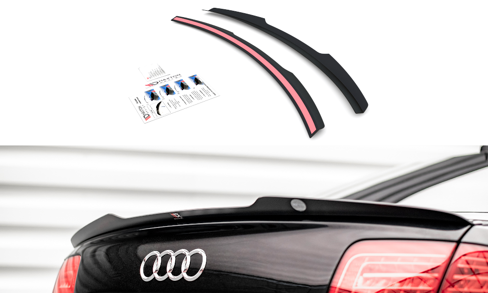Spoiler Audi A8 / S8 D3 Maxton Glans Zwart