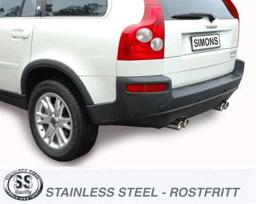 Simons Dual Power Uitlaatsysteem af kat. Volvo XC 90 2003>