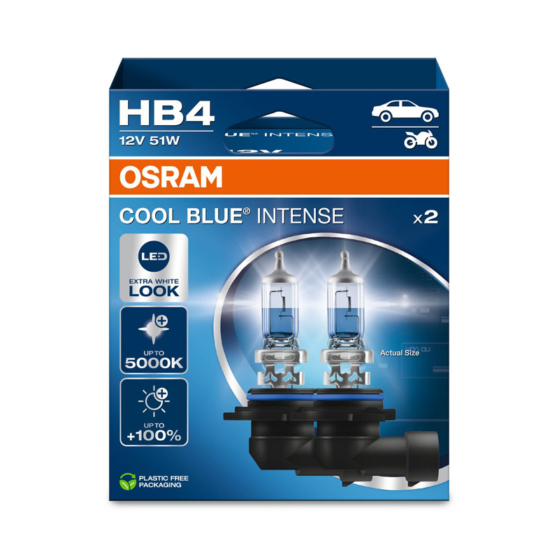Osram Cool Blue Intense NextGen Halogen bulbs - HB4 (9006) - 12V/51W - set of 2 pieces