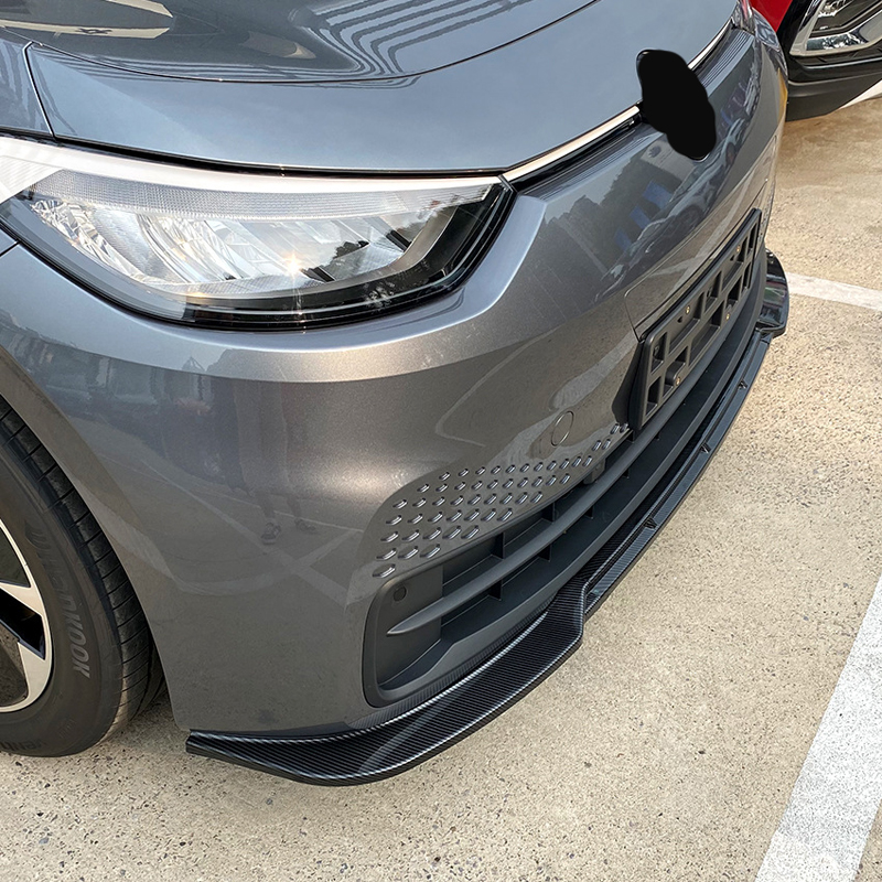 Front spoiler lip  Volkswagen ID.3 2020- (Glossy Black ABS)
