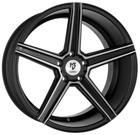 mbDESIGN KV1 DC Black Matt Polish 9x20 5x114,3 ET34 Velgen