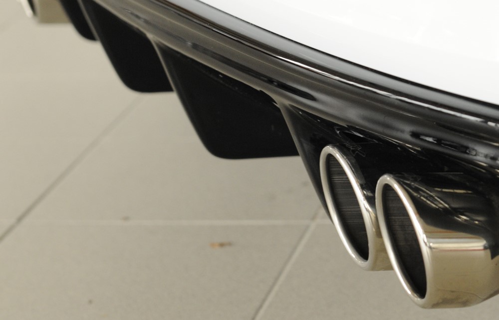 Achterbumper Diffusor Audi A3 8V 12-16 Rieger Glans Zwart Duplex