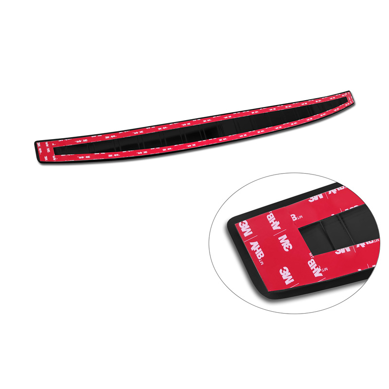 Black Stainless Steel Rear bumper protector  Mercedes EQE (V295) 2022- 'Ribs'