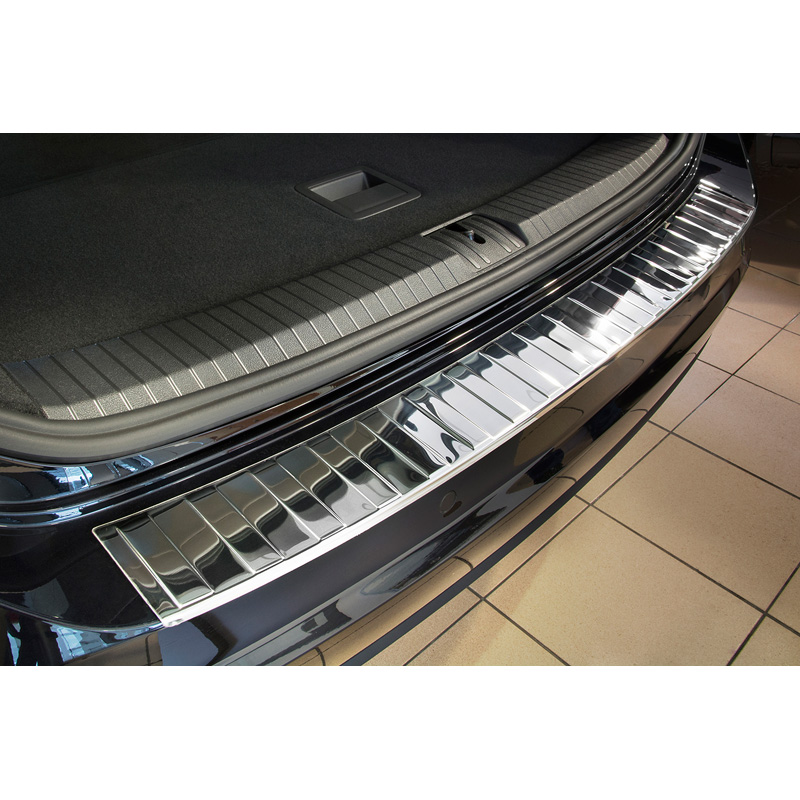 Stainless Steel Rear bumper protector  Volkswagen Touran III 2015- incl. R-Line 'Ribs'