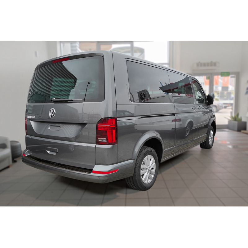 Real 3D Carbon Rear bumper protector  Volkswagen Caravelle T6 2015-2019 & Caravelle T6.1 2019- (with rear hatch) 'Ribs'