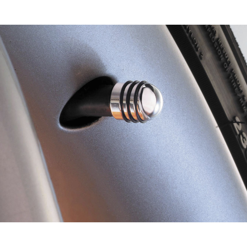 Foliatec AirCaps valve cap set Aluminum - 4 pieces - 3 rubber rings