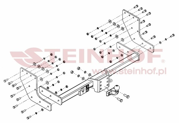 Trekhaak Mitsubishi L-200 side plastic bumper, short step 2006-0