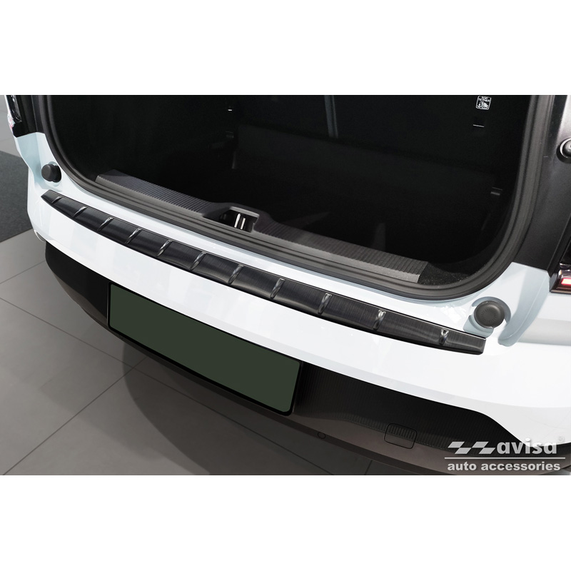 Black Stainless Steel Rear bumper protector  Volvo EX30 2023- 'Ribs'