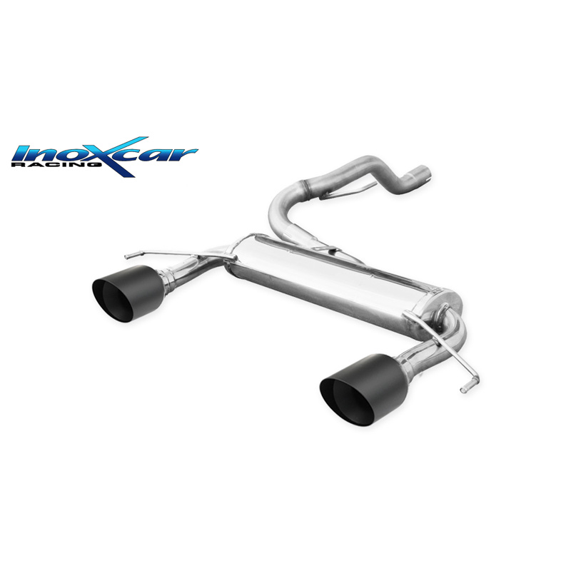 100% Inox Double Sport Exhaust  Opel Corsa E OPC 1.6i Turbo 207hp 2015- Ø 54,5 2x100mm Ceramic Black