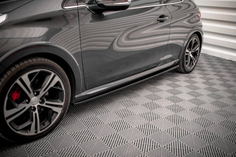 Zijskirts Peugeot 208 GTi Maxton Glans Zwart