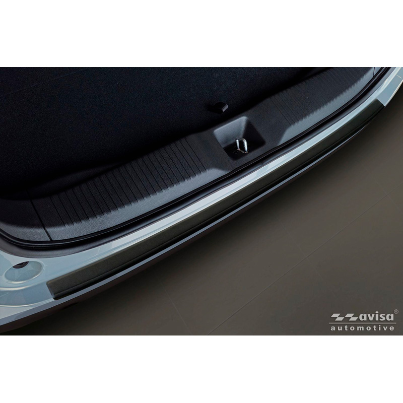 Avisa Matt Black Stainless Steel Rear bumper protector  Honda HR-V III 2021- 'Ribs'