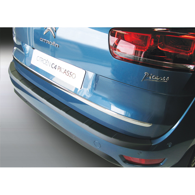 ABS Rear bumper protector  Citroën C4 Picasso 2013- & C4 Spacetourer 2018- 'Ribbed' Black