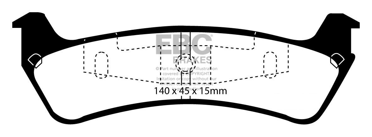 EBC Brakes FORD Explorer 4.0 97-2001 Remblokken achterzijde