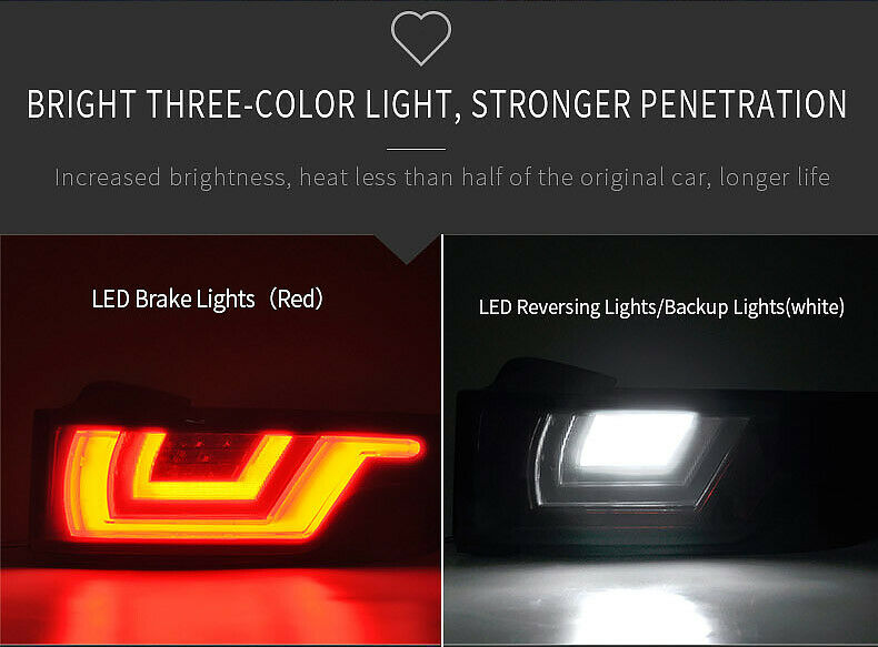 **Rear Lights for Range Rover Evoque Red/Smoke Tube Dynamic (2001-2018)**