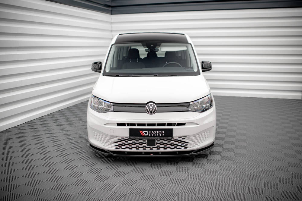 Voorspoiler V.1 Volkswagen Caddy MK5 Maxton Glans Zwart