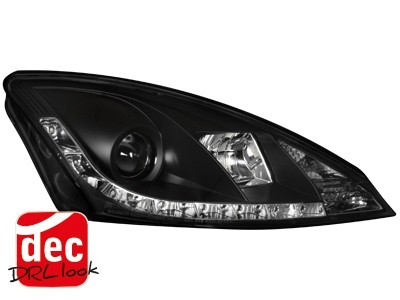 Koplampen Ford Focus 01-04 Devil Eyes DRL look 2 zwart