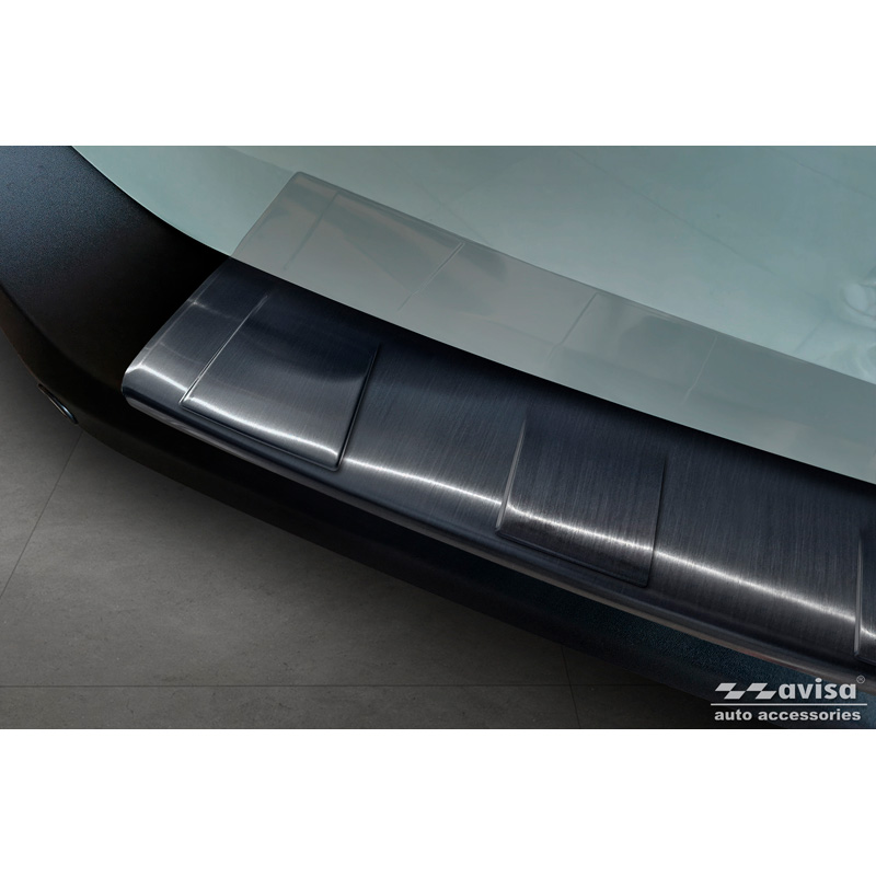 Zwart RVS Achterbumperprotector  Ford Tourneo Courier II / Transit Courier II 2023- 'Ribs'