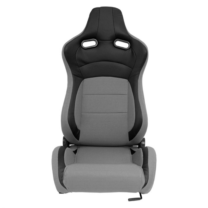Sport seat 'MS' - Black/Grey - Dual-side reclinable back-rest - incl. slides