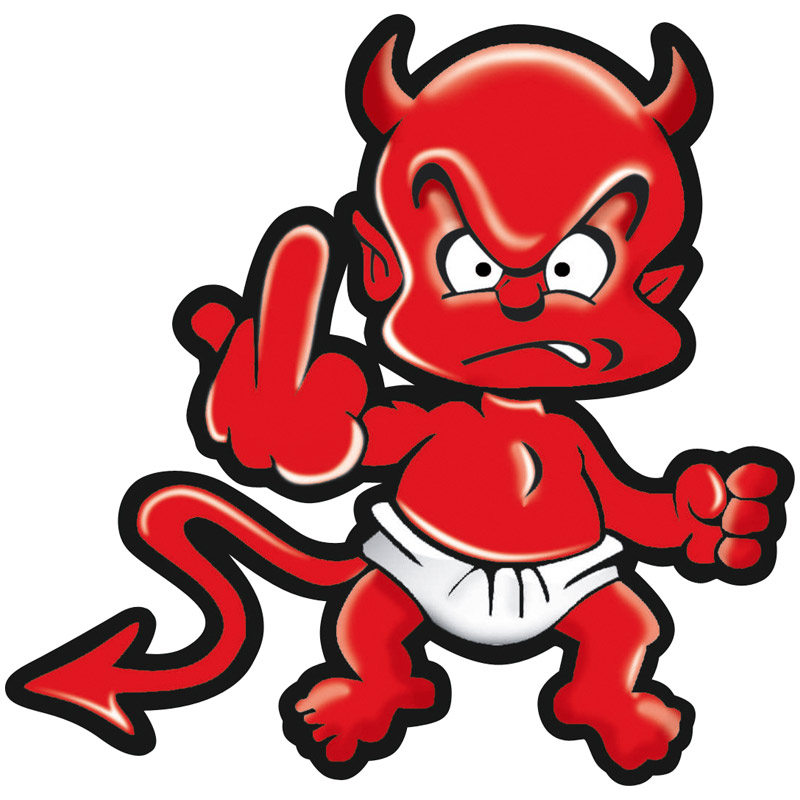 Aufkleber Devil Finger - 11x11cm