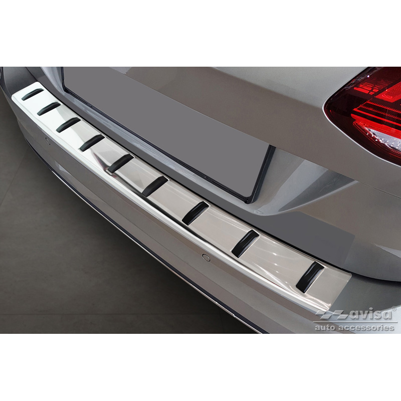 Stainless Steel Rear bumper protector  Volkswagen Golf VII Variant Facelift 2017-2019 (incl. R-Line & Alltrack) 'STRONG EDITION'