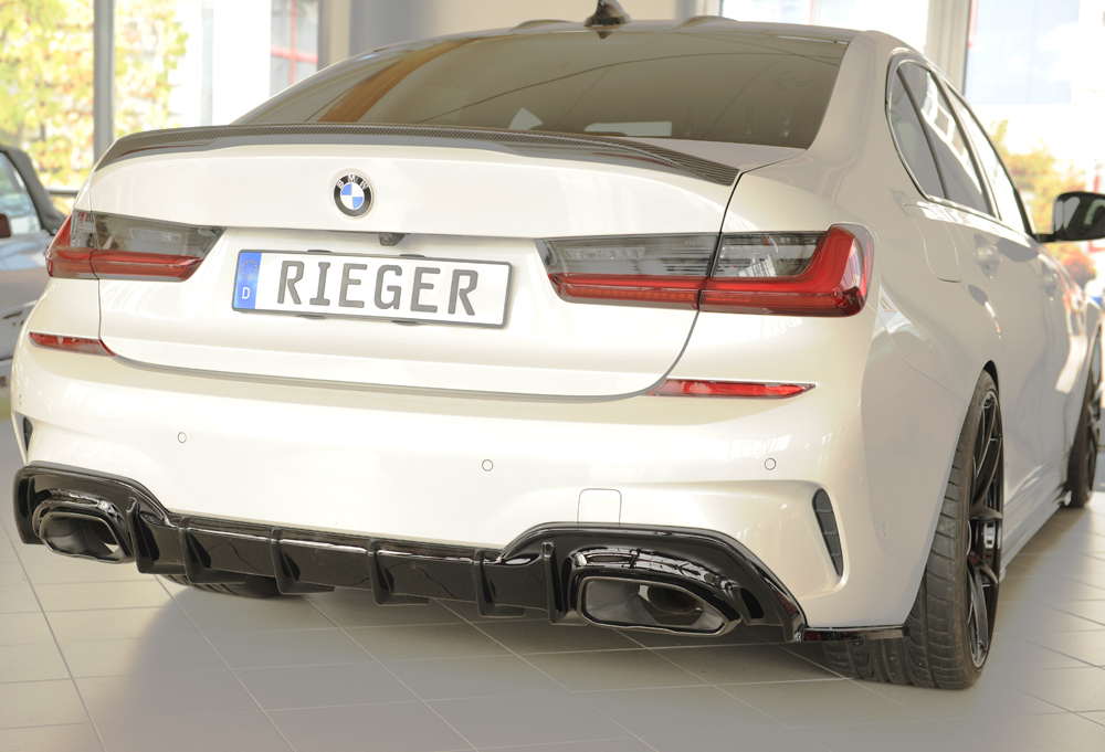 Diffuser BMW 3 Serie G20 M340i Rieger Glans Zwart