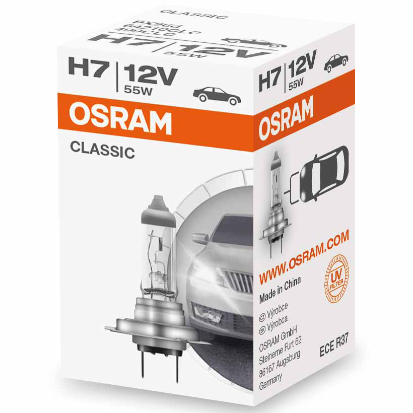 Osram Classic H7 Lamp 55W 12v 64210CLC
