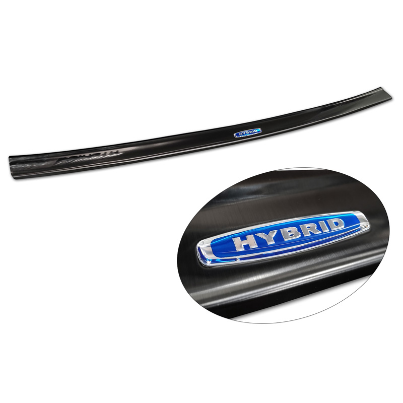 Black Stainless Steel Rear bumper protector  Toyota Highlander (XU70) 2020- 'Hybrid'