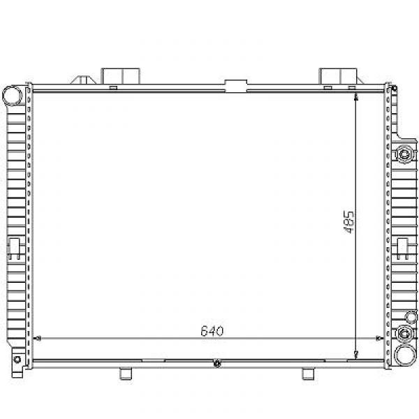 Radiator DB W 210 95-02 640x490 E200/D220D/E240/E280/E320