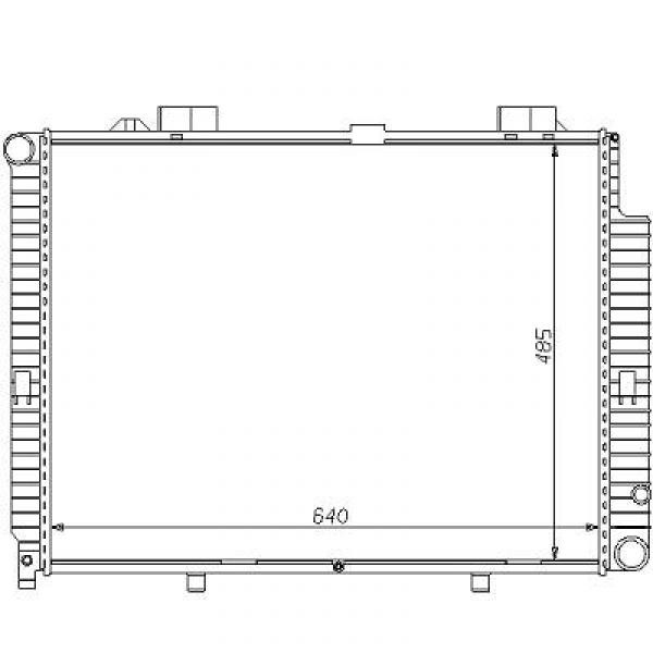 Radiator DB W 210 95-99 640x485 E240/E280/E320/E200D/E220D