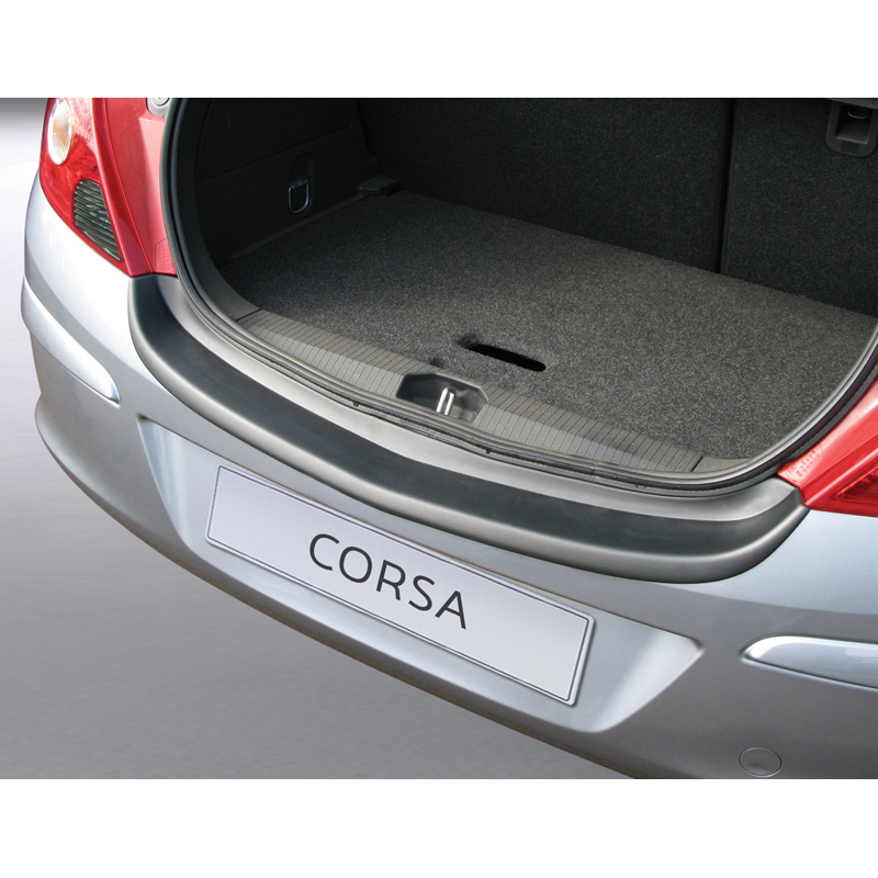 ABS Rear bumper protector  Opel Corsa D 3 doors excl. VXR/GSi/OPC Black