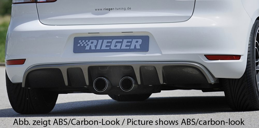 Diffuser Volkswagen Golf 6 GTI GTD Rieger Mat Zwart