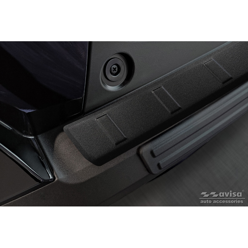 Matt Black Stainless Steel Rear bumper protector  Toyota Corolla Cross 2022- 'Ribs'