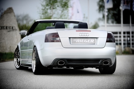 Achterbumper Diffusor Audi A4 cabrio (8H) ABS 02- Rieger