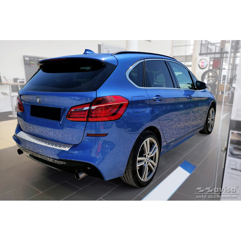 Stainless Steel Rear bumper protector  BMW 2 Active Tourer F45 2013-2021 with M-Pakage 'Ribs'