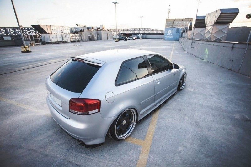 Achterzijde spoilers Audi S3 8P / S3 8P FL Glanzend zwart