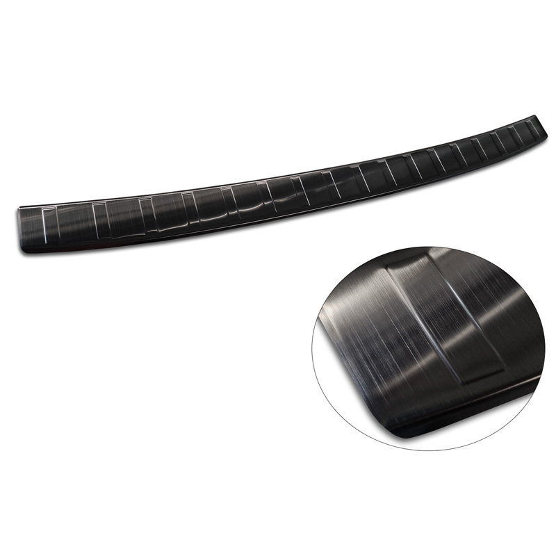 Black Stainless Steel Rear bumper protector  Kia Sportage V 2021- 'Ribs'