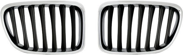 Grill Nieren BMW X1 09->>  Zwart