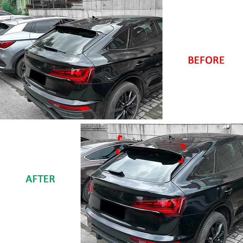 Roof spoiler (Spoiler Cap)  Audi Q5 (FYT) Sportback 2020-2025 (ABS Glossy Black)