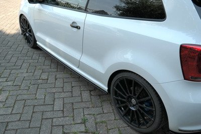 Zijskirts VW Polo 5 R WRC Glans Zwart