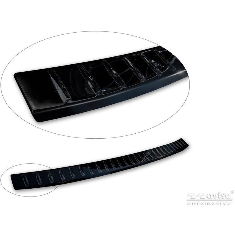 Avisa Stainless Steel Rear Bumper Protector  KGM Actyon 2025- - High Gloss Black