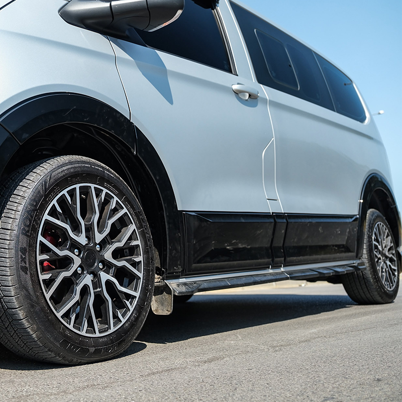 Oneway Set Wheel Arch Trims  Volkswagen Transporter T7 2024- (Short wheel base / Sliding door left) - Gloss black