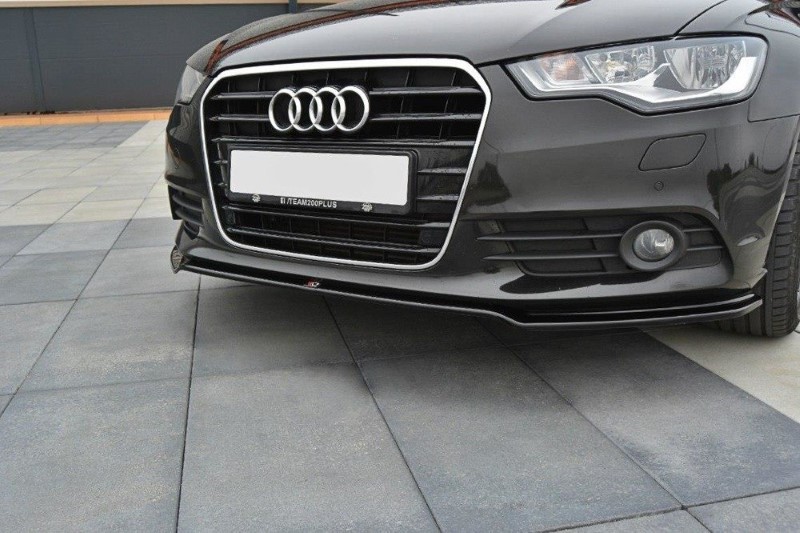 Voorspoiler Audi A6 C7 Glanzend Zwart